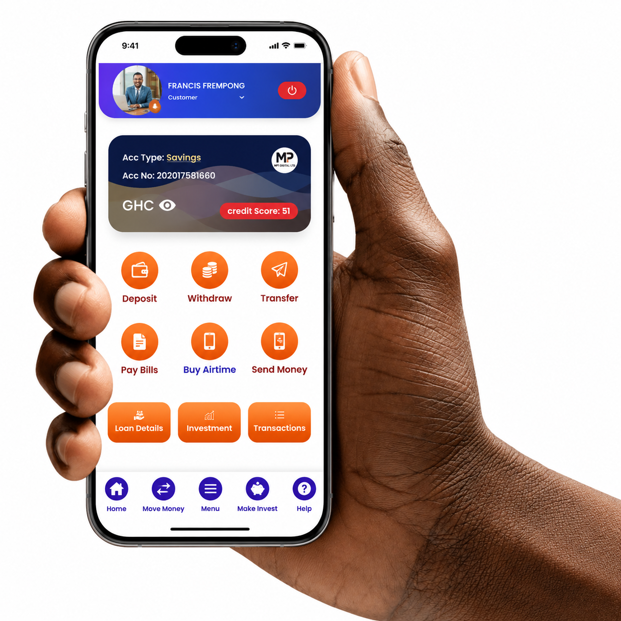 MP1 Digital Customer Portal Mobile Banking App